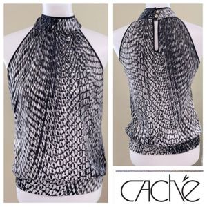 🌿Cache Mock Neck Sleeveless Halter